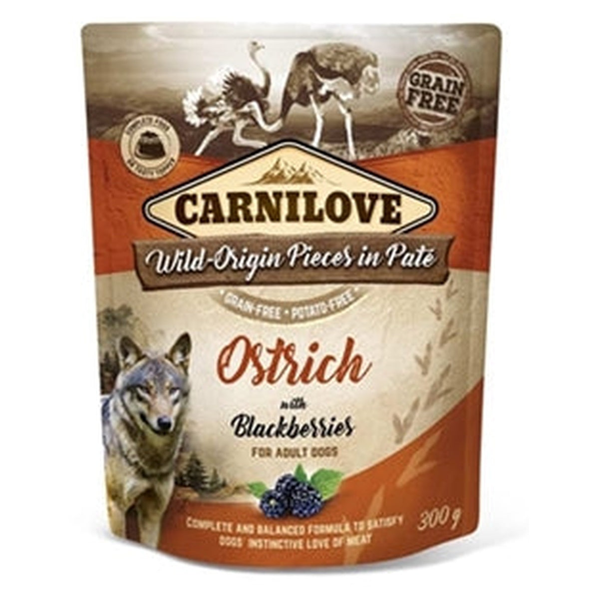 CARNILOVE DOG POUCH OSTR 12X300GR