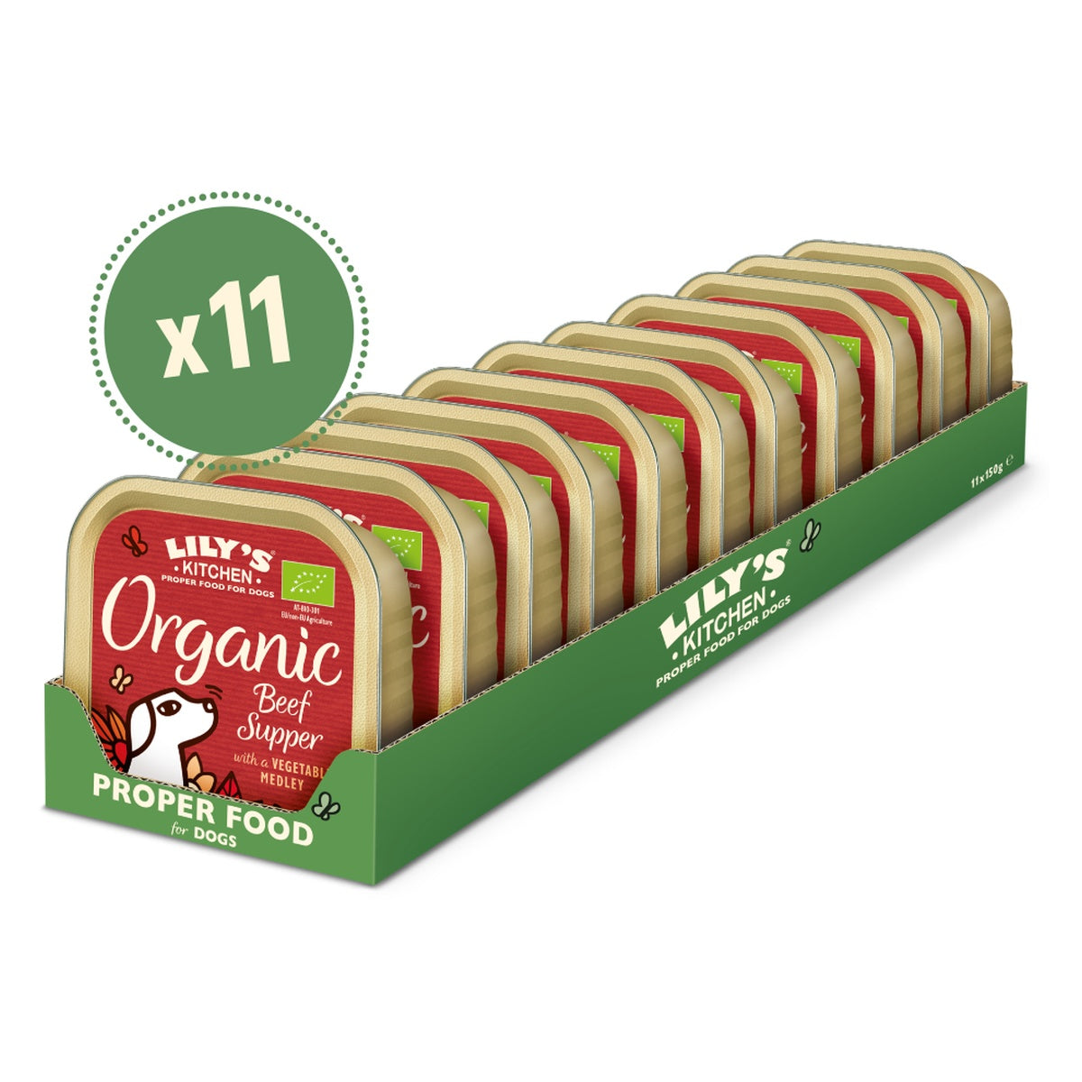Lily's Kitchen DOG ORGANIC BEEF SUPP 11X150GR
