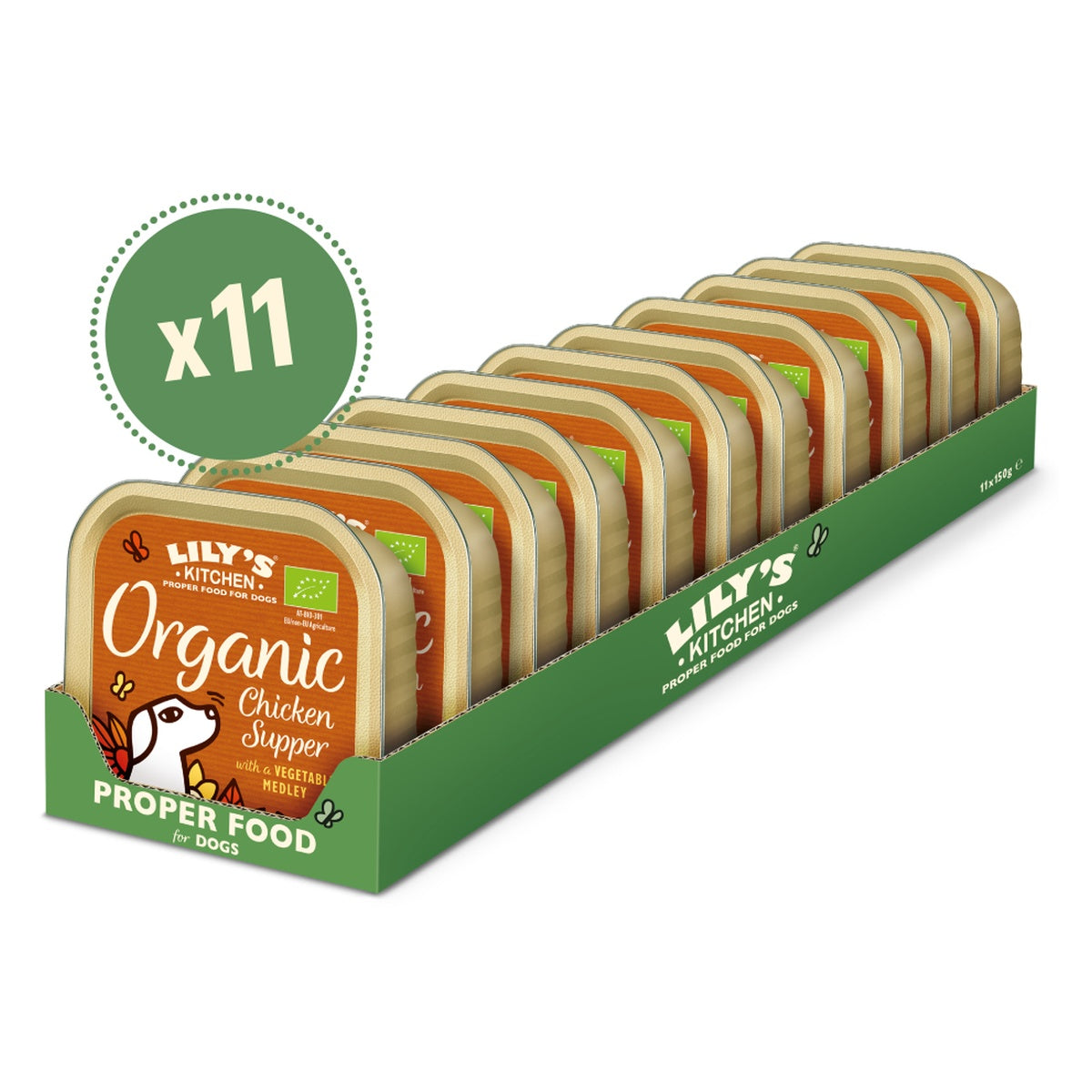 Lily's Kitchen DOG ORGANIC Chicken SUP 11X150GR