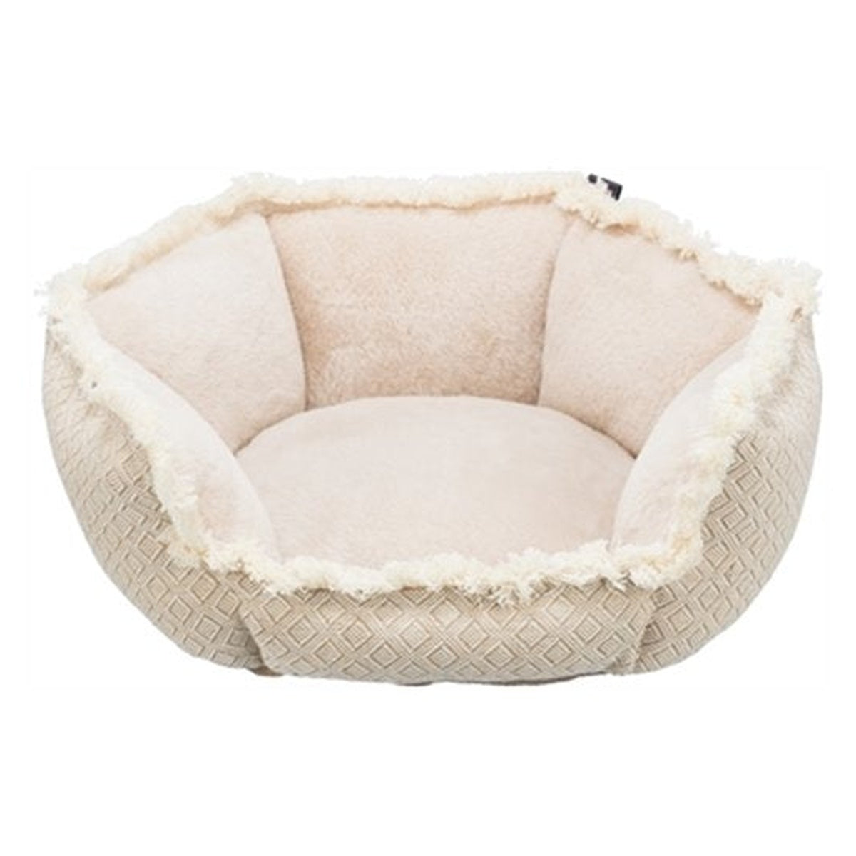 MAND BOHO HOEKIG BEIGE 50X50CM