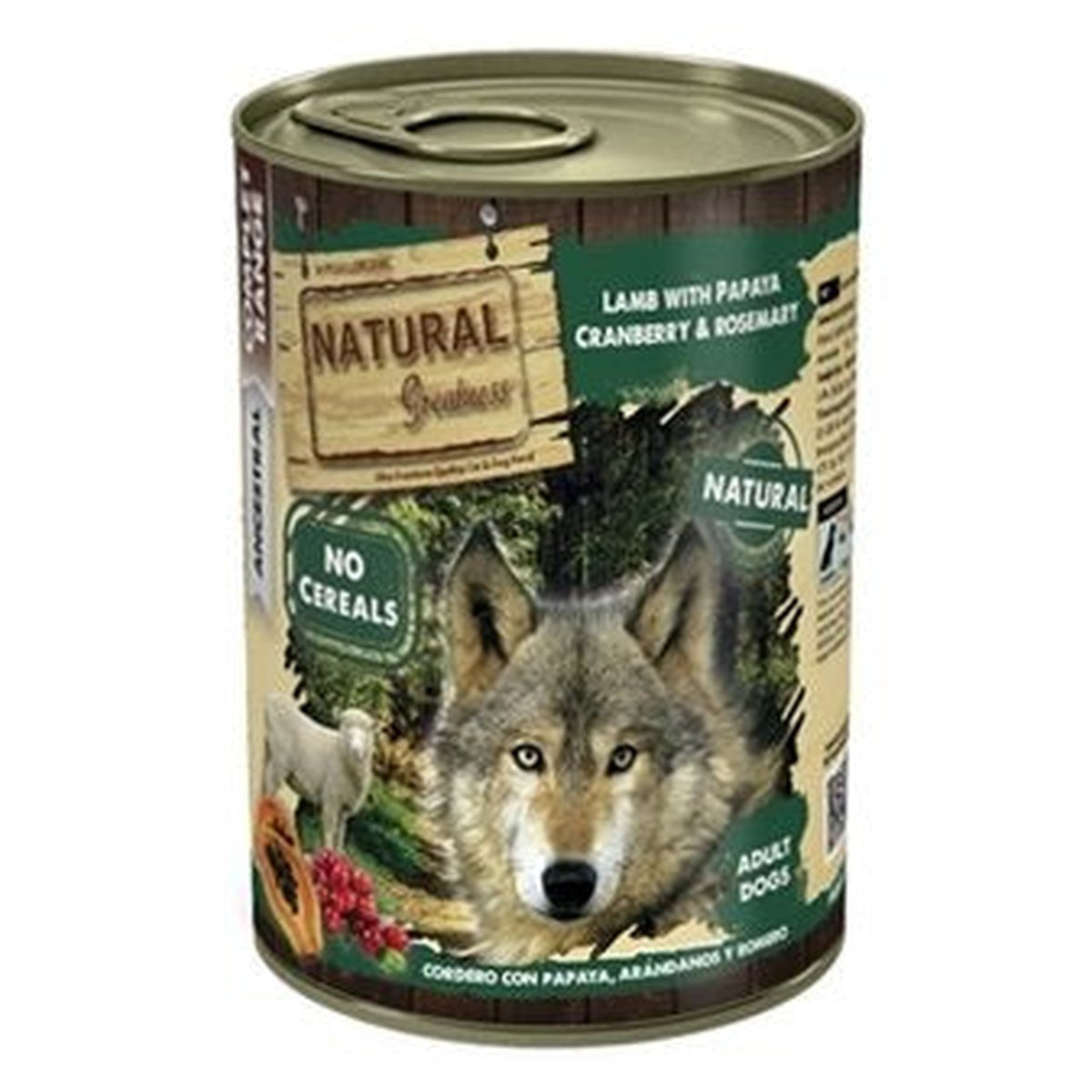 NATURAL GREATNESS LAMB/PAPAYA 400GR