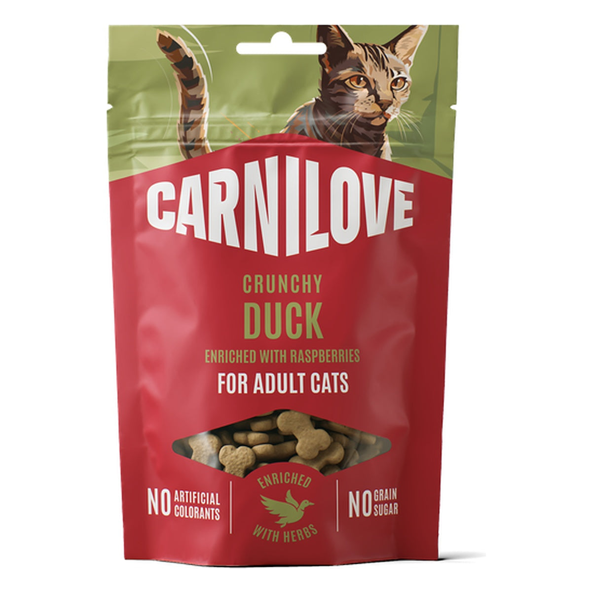 CRUNCHY SNACK DUCK/RASPBERRY 50GR
