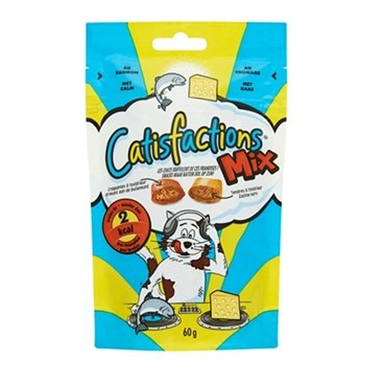 CATISFACTIONS MIX ZALM/KAAS 60GR