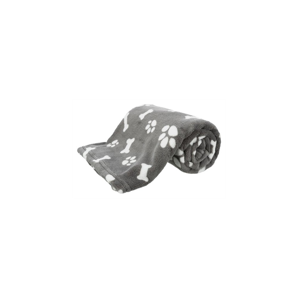 FLEECE DEKEN KENNY GRIJS 75X50CM