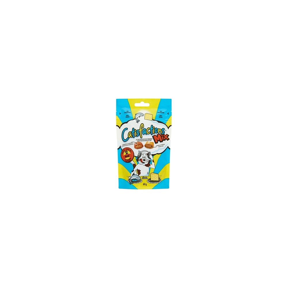 CATISFACTIONS MIX ZALM/KAAS 60GR